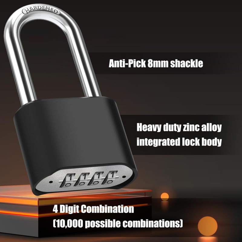 U Lock Heavy Duty - Heavy Duty Weatherproof Combination Padlock -