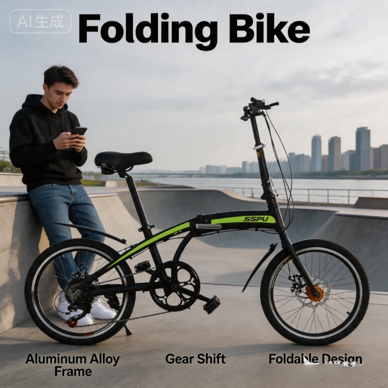 Commuting With Bike - UltraLight 20 Inch Folding Bike -