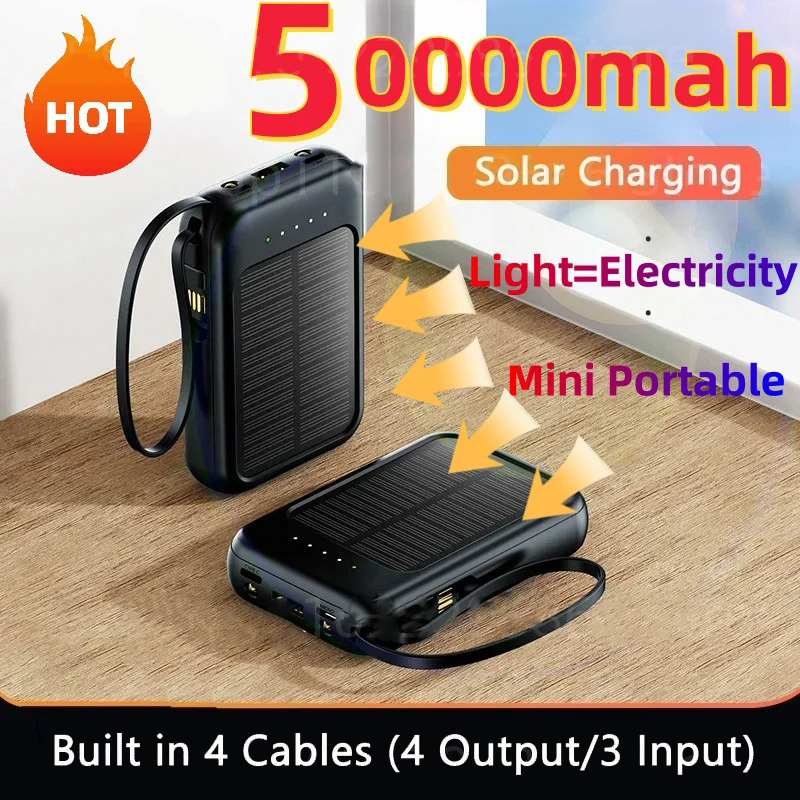 Usb Charger Dynamo - Power bank 50000mah Solar Power Bank