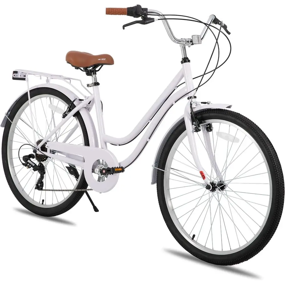 Cycling Commute Speed - 26 7-Speed Step-Through Cruiser Bike with