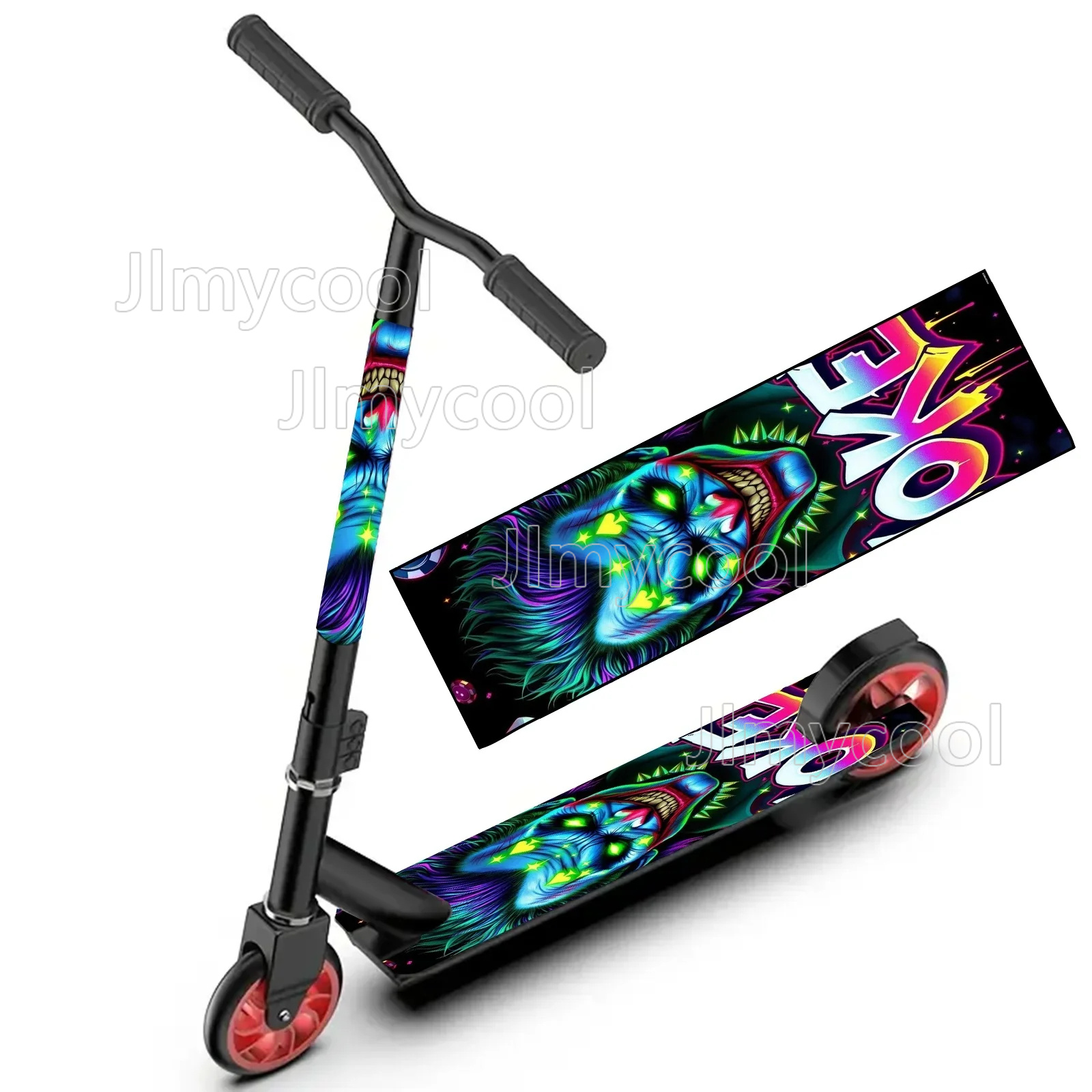 Commuting With Bike - Anime Colourful Skateboard Sticker - Cool