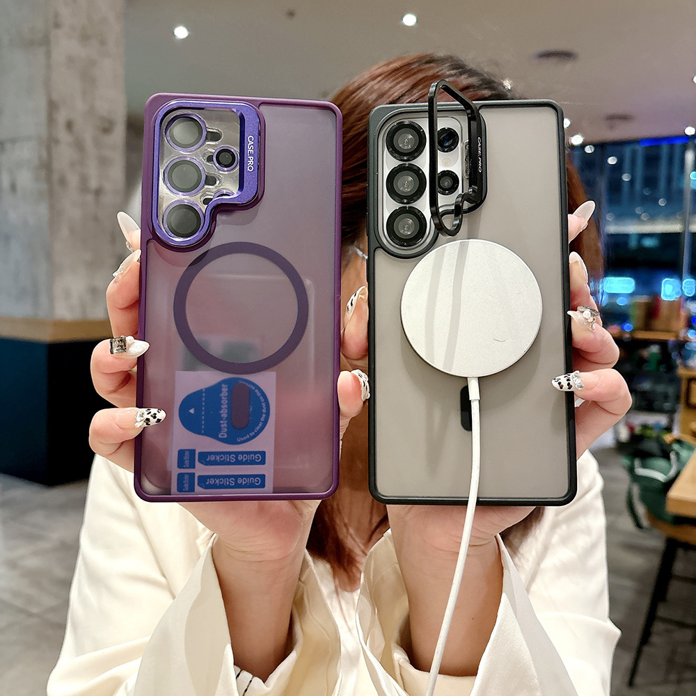 Kickstand Adjustable - Magnetic Lens Kickstand Phone Case for