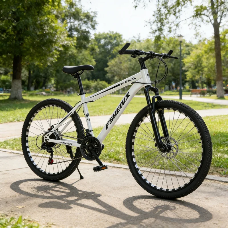 Cycling Commute Speed - Snow White Spoke Wheel Mountain Bike
