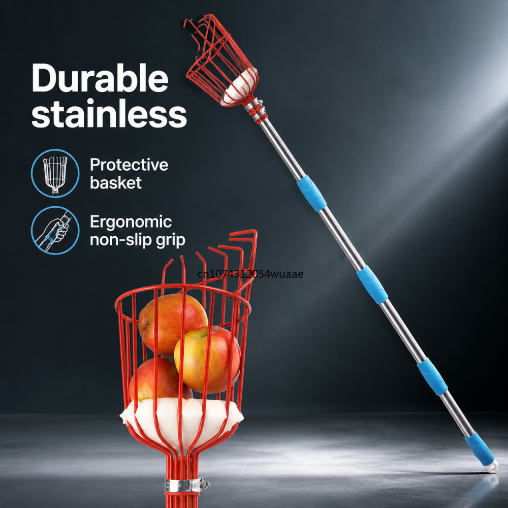 Cycling Zones - 1Set Fruit Picker, Adjustable Depth Basket,