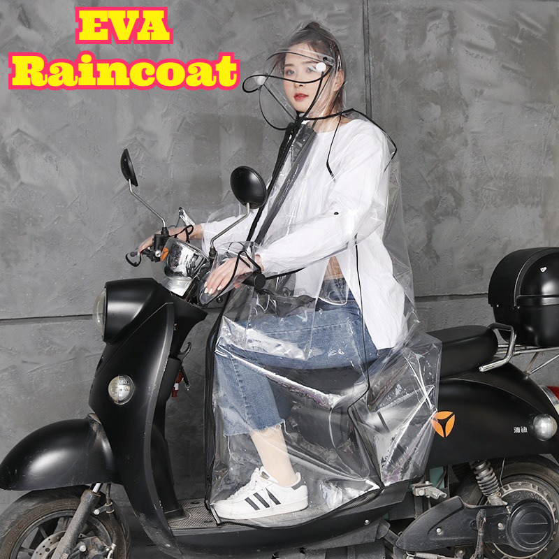 Transparent EVA Rain Poncho Ho - Cycling Commute Rain recension och pris