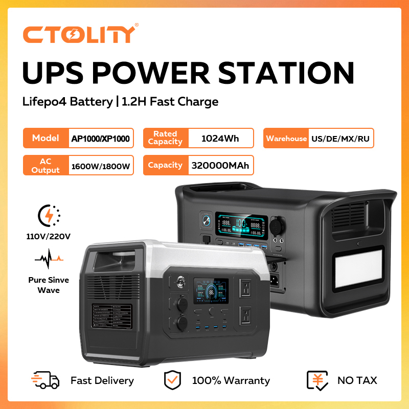 CTOLITY 1800W Portable Power S - Usb Charger Dynamo recension och pris