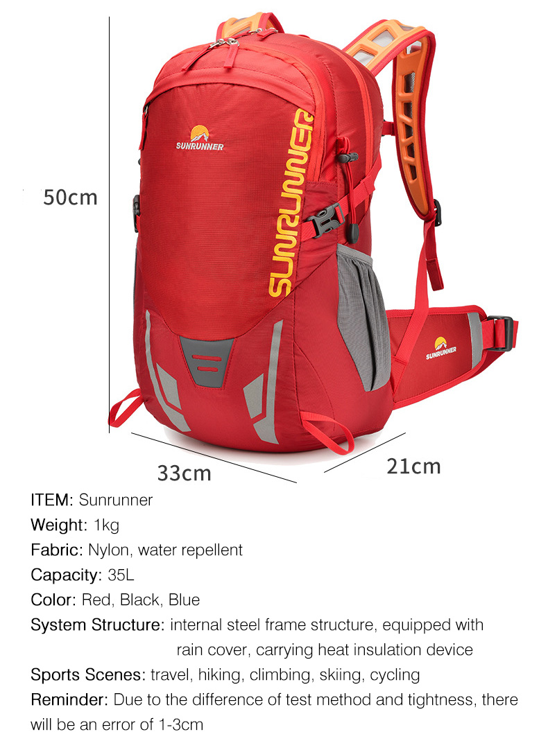 35L Hiking Backpack Bag Large  - Cycling Commuter Backpack recension och pris