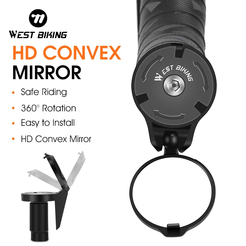 WEST BIKING Bicycle Rearview M - Mirror Handlebar Convex recension och pris
