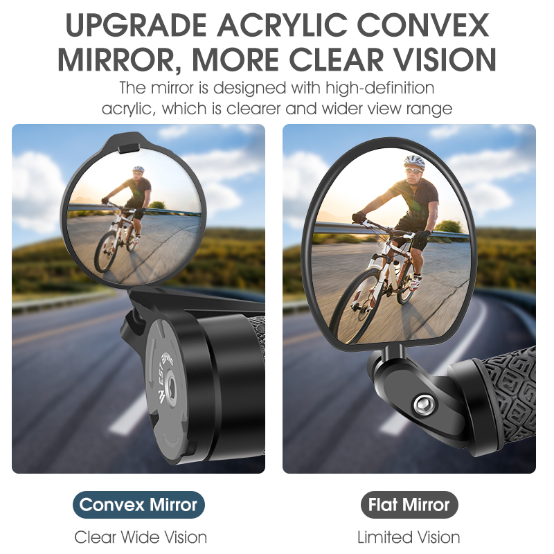 WEST BIKING Bicycle Rearview M - Mirror Handlebar Convex recension och pris