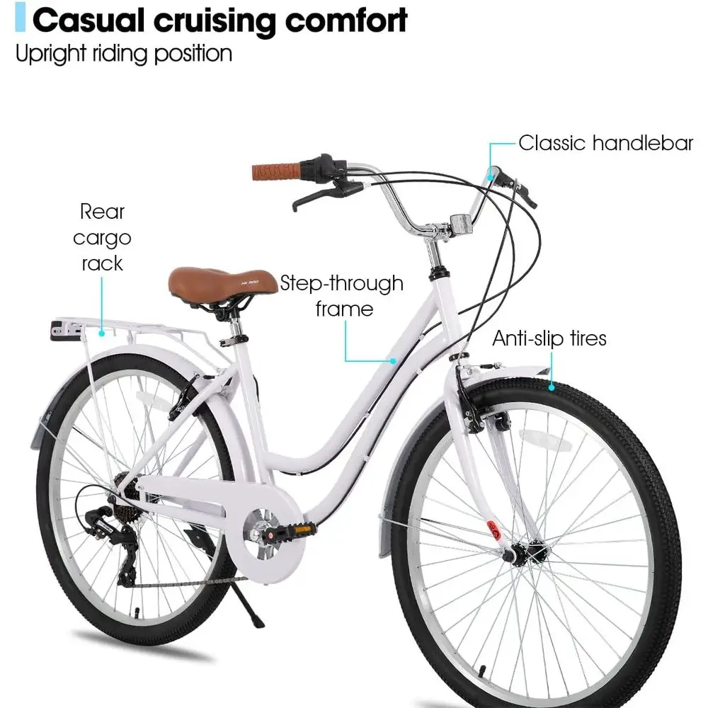 26 7-Speed Step-Through Cruise - Cycling Commute Speed recension och pris