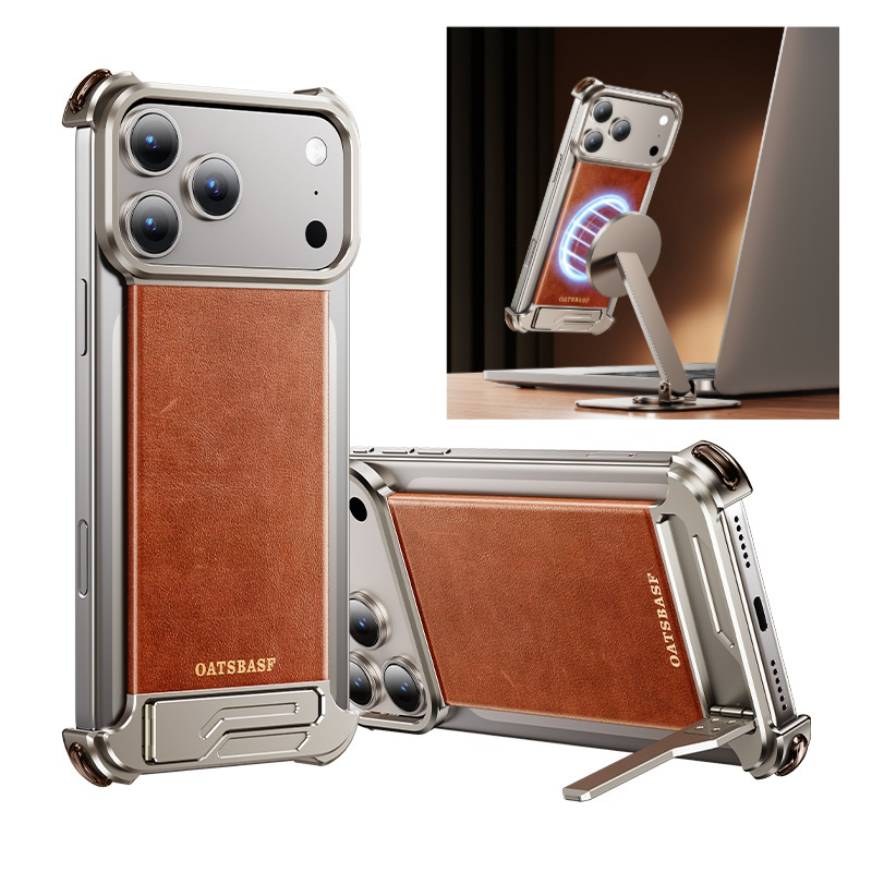 Oatsbasf Leather for iPhone 17 - Kickstand Adjustable recension och pris