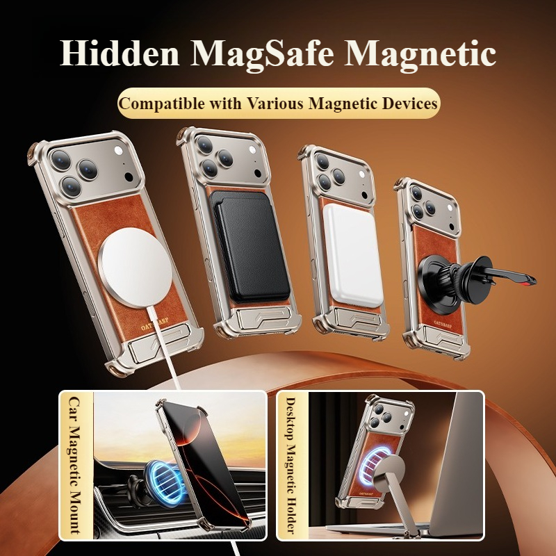 Oatsbasf Leather for iPhone 17 - Kickstand Adjustable recension och pris