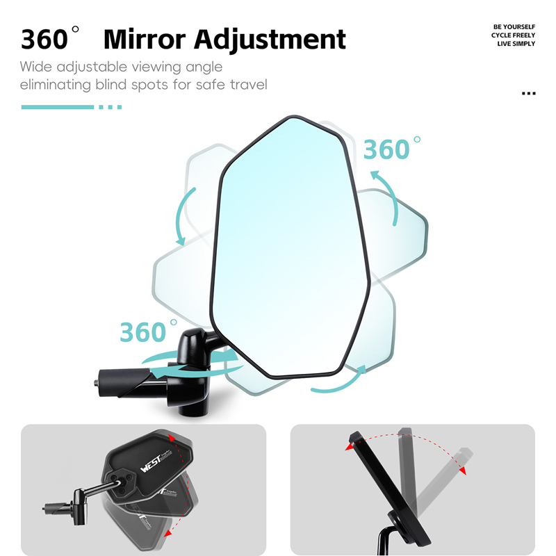WEST BIKING HD Anti-glare Conv - Mirror Handlebar Convex recension och pris
