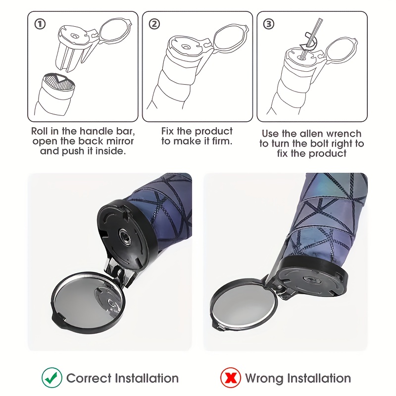 Universal 360° Adjustable Bicy - Mirror Handlebar Convex recension och pris