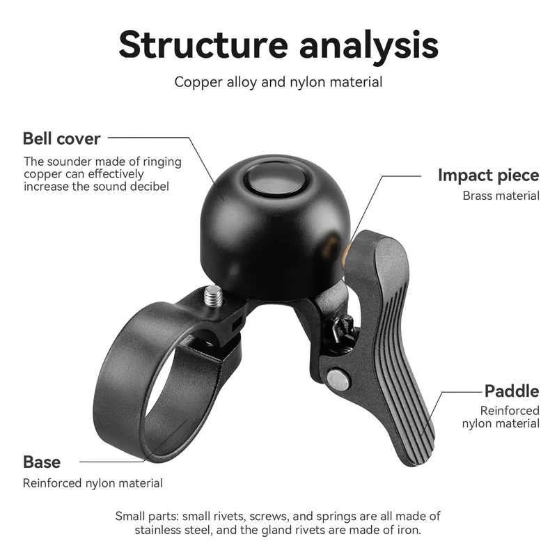 ROCKBROS Mini Bicycle Bell Roa - Bell Handlebar Ring recension och pris