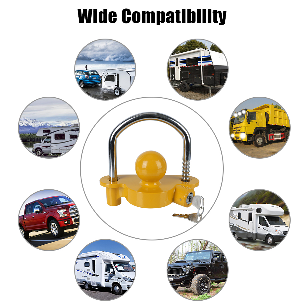 Tow Ball Security Anti-Theft T - U Lock Heavy Duty recension och pris