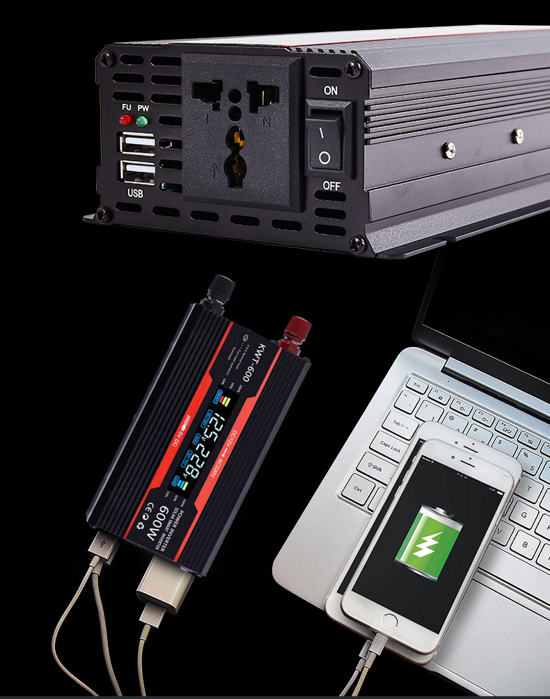 Inverter 12v 220v Solar Invert - Usb Charger Dynamo recension och pris