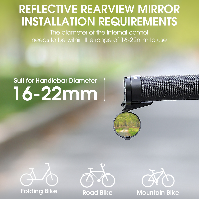 WEST BIKING 2PC Bar End Bicycl - Mirror Handlebar Convex recension och pris