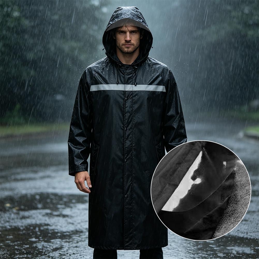 Waterproof Hooded Rain Poncho, - Cycling Commute Rain recension och pris