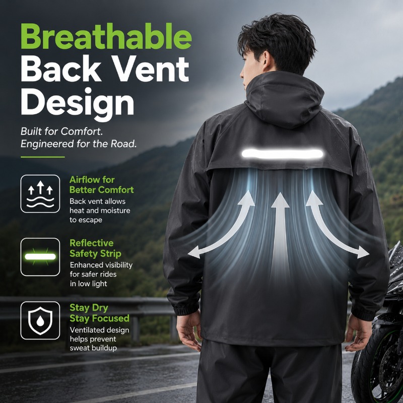 Unisex 2-Piece Waterproof Cycl - Cycling Commute Rain recension och pris