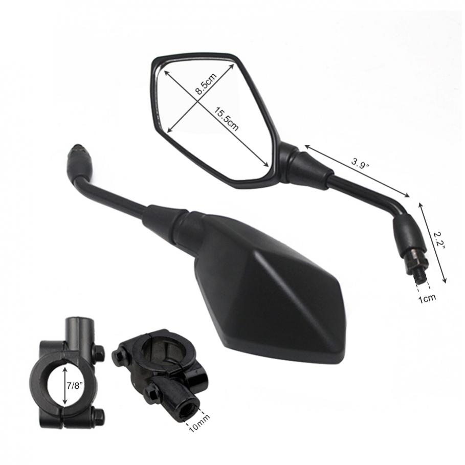2Pcs Universal Motorcycle Conv - Mirror Handlebar Convex recension och pris