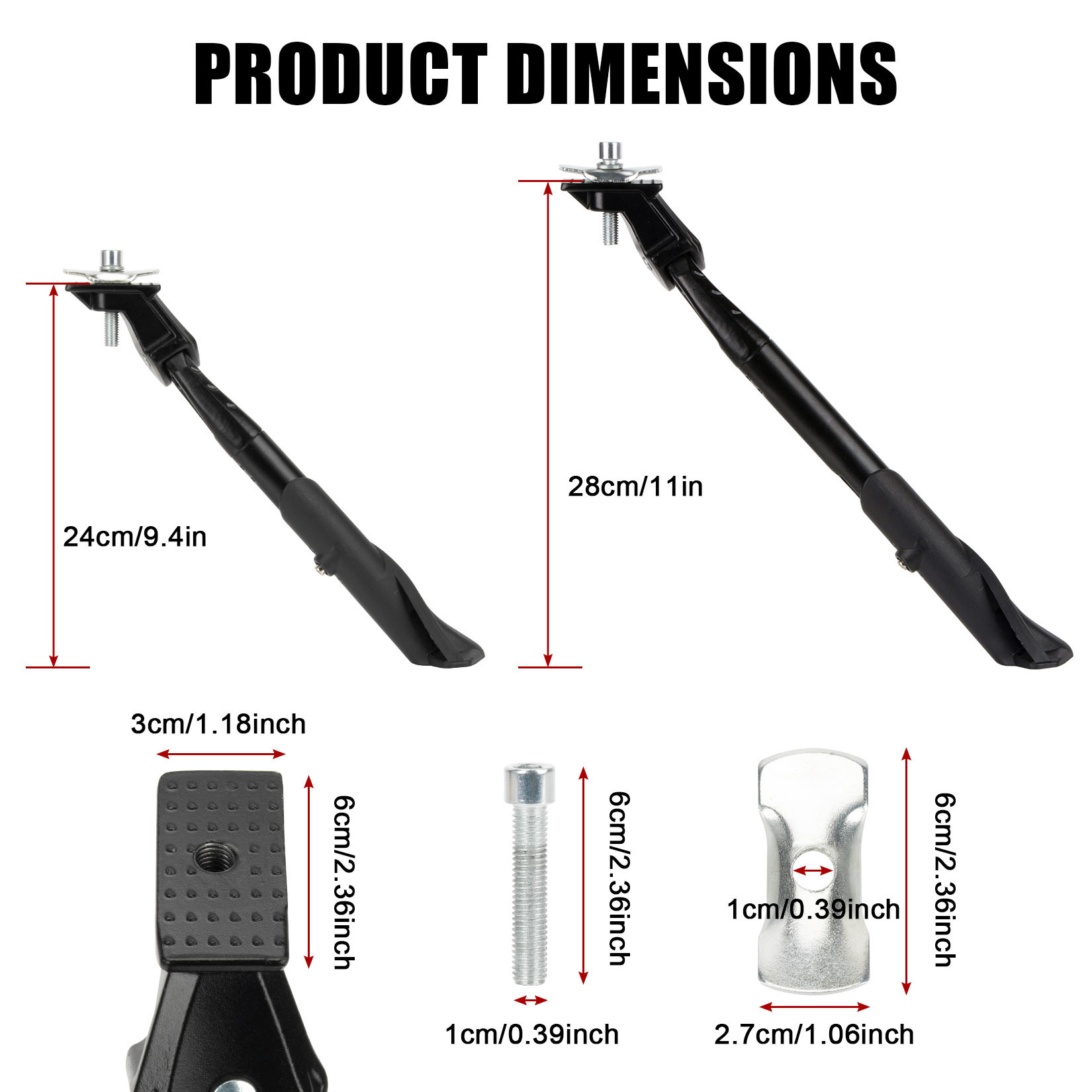 Center Mount Bike Kickstand 24 - Cycling Zones recension och pris